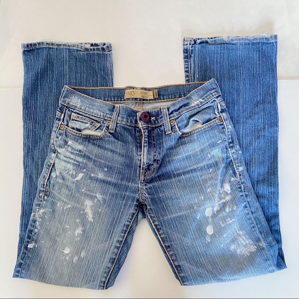 Old navy denim splatter paint boot-cut jeans